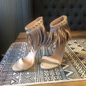 Steve Madden siooux fringe leather heeled sandals